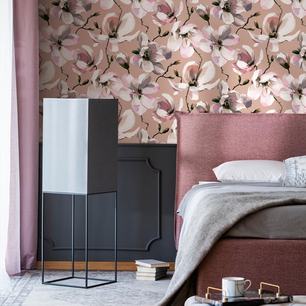 Galerie Wallpaper Product code: 47465_2 - Flora Wallpaper Collection - Brown, White, Rose Colours -  