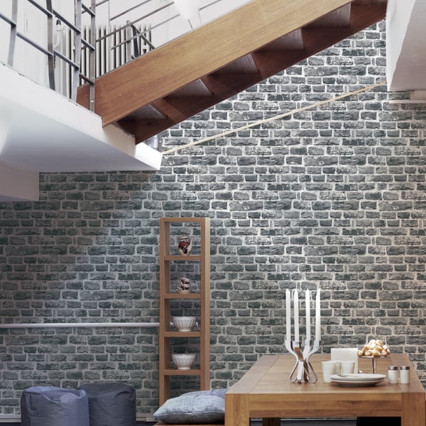 Galerie Wallpaper Product code: BB51123_2 - Bricks And More Wallpaper Collection - Grey Black Colours -  