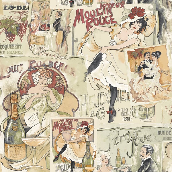 Galerie Wallpaper Product code: G56113 - Nostalgie Wallpaper Collection - Red Colours -  