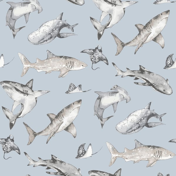 Galerie Wallpaper Product code: G78591 - Kids & Teens Wallpaper Collection - Pale Blue Choke Greys Colours -  