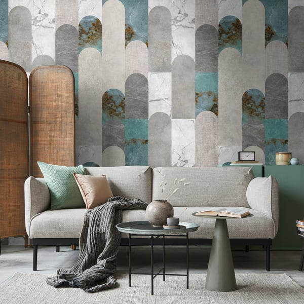 Galerie Wallpaper Product code: WH45203M_2 - Welcome Home Murals Wallpaper Collection - Beige, Blue, Grey Colours -  
