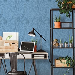 Galerie Wallcoverings Product Code: 18563 - Into The Wild Wallpaper Collection Galerie Wallcoverings Product Code 18563 - Into The Wild Wallpaper Collection - Blue Colours - Botanical Design