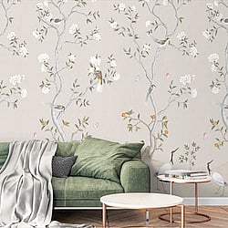 Galerie Wallcoverings Product Code: 1911-2 - Spring Blossom Wallpaper Collection Galerie Wallcoverings Product Code 1911-2 - Spring Blossom Wallpaper Collection - Beige Colours - CHINOISERIE MURAL Design