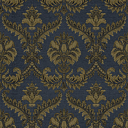 Galerie Wallcoverings Product Code: 23609 - Italian Classics 4 Wallpaper Collection Galerie Wallcoverings Product Code 23609 - Italian Classics 4 Wallpaper Collection - Blue Gold Colours - Traditional Damask Design