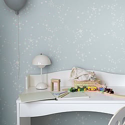 Galerie Wallcoverings Product Code: 29023 - Resan Wallpaper Collection Galerie Wallcoverings Product Code 29023 - Resan Wallpaper Collection - Light blue Colours - Stjärnhimlen Design