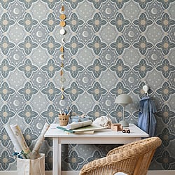 Galerie Wallcoverings Product Code: 29034 - Resan Wallpaper Collection Galerie Wallcoverings Product Code 29034 - Resan Wallpaper Collection - Blue Colours - Sol & Måne Design