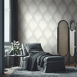 Galerie Wallcoverings Product Code 35807 - Fashion Icon Wallpaper Collection - White Grey Colours - Stripes Design
