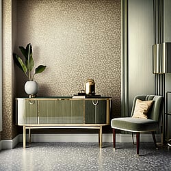 Galerie Wallcoverings Product Code 35816 - Fashion Icon Wallpaper Collection - Gold Silver Colours - Tile optics Design
