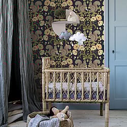 Galerie Wallcoverings Product Code: 44123 - Apelviken 2 Wallpaper Collection Galerie Wallcoverings Product Code 44123 - Apelviken 2 Wallpaper Collection - Dark Blue Colours - Squirrels and Strawberries Design
