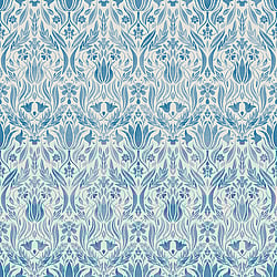 Galerie Wallcoverings Product Code: 51019 - Blomstermala Wallpaper Collection Galerie Wallcoverings Product Code 51019 - Blomstermala Wallpaper Collection - Blue White Colours - Floral Collage Design