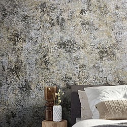 Galerie Wallcoverings Product Code: 95019 - Air Wallpaper Collection Galerie Wallcoverings Product Code 95019 - Air Wallpaper Collection - Silver Colours - This earthy wallpaper will be a warming welcome to your home and perfect on all four walls or accompanied by a complementing design. The wallpaper has a subtle emboss that creates some structural depth and comes in a mottled grey, brown-black and gold mix that is reminiscent of parched clay soil. It’s a great way to bring your room up to date with a natural and earthy feel. Design