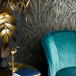 Galerie Wallcoverings Product Code: 95037 - Air Wallpaper Collection Galerie Wallcoverings Product Code 95037 - Air Wallpaper Collection - Black Colours - If you want the wow factor - this design is your choice. Different textures collide with variations in tones and colours for an abstract industrial effect that will inject some life into your scheme. Emulating plastermarks but in a fanning palm shape, you get a natural look with an industrial edge - resulting in the best of both worlds! Design