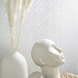Galerie Wallcoverings Product Code: 95040 - Air Wallpaper Collection Galerie Wallcoverings Product Code 95040 - Air Wallpaper Collection - White Colours - An interesting play on a diamond geometric, with industrial elements creating a cross hatch effect accentuated with an embossed sheen. A relaxing take on a classic pattern that will be on trend for years to come. Design
