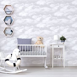 Galerie Wallcoverings Product Code: G56532 - Just 4 Kids 2 Wallpaper Collection Galerie Wallcoverings Product Code G56532 - Just 4 Kids 2 Wallpaper Collection - Grey Colours - Clouds Design