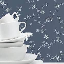 Galerie Wallcoverings Product Code: G67863 - Miniatures 3 Wallpaper Collection Galerie Wallcoverings Product Code G67863 - Miniatures 3 Wallpaper Collection - Blue White Colours - Floral Trail Design