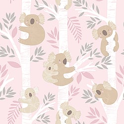 Galerie Wallcoverings Product Code: G78387 - Tiny Tots 2 Wallpaper Collection Galerie Wallcoverings Product Code G78387 - Tiny Tots 2 Wallpaper Collection - Pink Grey Glitter Colours - Koalas Design