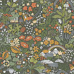 Galerie Wallcoverings Product Code: RD29037 - Resan Wallpaper Collection Galerie Wallcoverings Product Code RD29037 - Resan Wallpaper Collection - Landscape dark Colours - Tåget - Digital wall panel Design