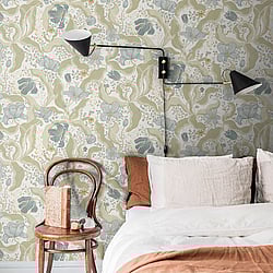 Galerie Wallcoverings Product Code: S65115 - Sommarang 2 Wallpaper Collection Galerie Wallcoverings Product Code S65115 - Sommarang 2 Wallpaper Collection - Blue Green Colours - Tulip Design