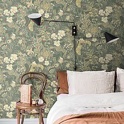 Galerie Wallcoverings Product Code: S83104 - Sommarang 2 Wallpaper Collection Galerie Wallcoverings Product Code S83104 - Sommarang 2 Wallpaper Collection - Grey Colours - Swedish Flowers and Leaves Design
