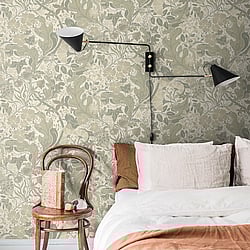 Galerie Wallcoverings Product Code: S83105 - Sommarang 2 Wallpaper Collection Galerie Wallcoverings Product Code S83105 - Sommarang 2 Wallpaper Collection - Cream Colours - Swedish Flowers and Leaves Design