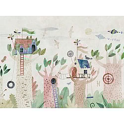 Galerie Wallcoverings Product Code WH45271M - Welcome Home Murals Wallpaper Collection - Multi-coloured, White Colours - Whimsical Tree House Adventure Design