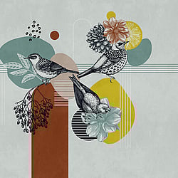 Galerie Wallcoverings Product Code WH45275M - Welcome Home Murals Wallpaper Collection - Multi-coloured Colours - Modern Birds and Blooms Design