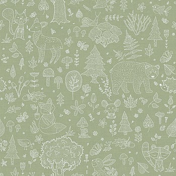 Galerie Wallcoverings Product Code 14805 - Little Explorers 2 Wallpaper Collection - Green Colours -  