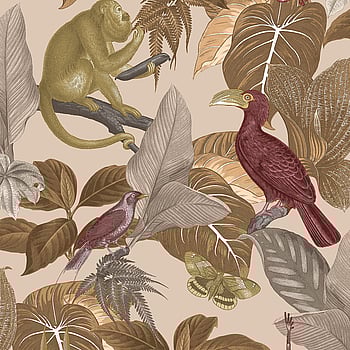 Galerie Wallcoverings Product Code 18504 - Into The Wild Wallpaper Collection - Beige Red Colours -  