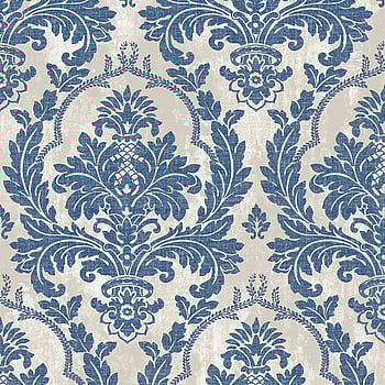 Galerie Wallcoverings Product Code 25716 - Cottage Chic Wallpaper Collection - Blue Cream Colours -  