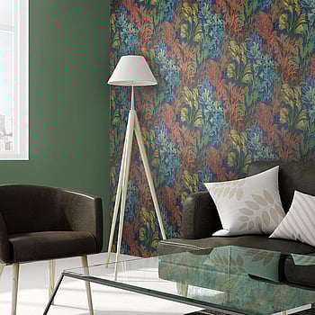 Galerie Wallcoverings Product Code 26733 - Tropical Wallpaper Collection - Blueberry Colours -  