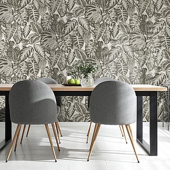 Galerie Wallcoverings Product Code 81263 - Feel Wallpaper Collection - Grey Charcoal Ecru White Beige Colours -  
