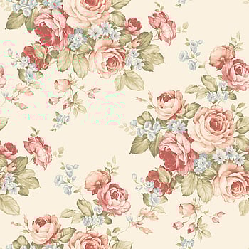 Galerie Wallcoverings Product Code AB27614 - Abby Rose 4 Wallpaper Collection - Cream Pink Blue Olive Green Colours -  