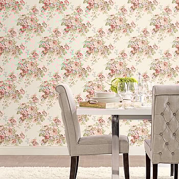 Galerie Wallcoverings Product Code AB27614 - Abby Rose 4 Wallpaper Collection - Cream Pink Blue Olive Green Colours -  