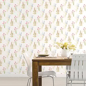 Galerie Wallcoverings Product Code AB42445 - Abby Rose 4 Wallpaper Collection - Cream Blue Pink Colours -  