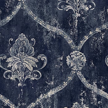 Galerie Wallcoverings Product Code CI38252 - Classic Silks 4 Wallpaper Collection - Blue, Silver Colours -  