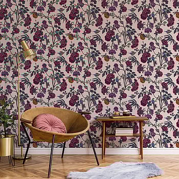 Galerie Wallcoverings Product Code DA23241 - Luxe Wallpaper Collection - Multi Pink Colours -  