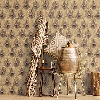 Galerie Wallcoverings Product Code G67980 - Organic Textures Wallpaper Collection - Gold Red Colours -  