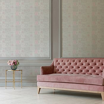 Galerie Wallcoverings Product Code MC61047 - Maison Charme Wallpaper Collection - Grey, Pink, White Colours -  