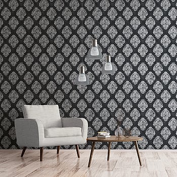 Galerie Wallcoverings Product Code W78227 - Metallic Fx Wallpaper Collection - Black Silver Colours -  
